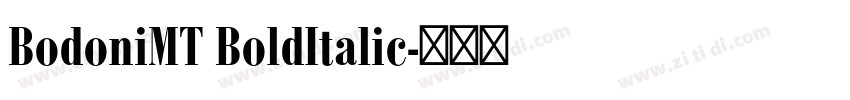 BodoniMT BoldItalic字体转换